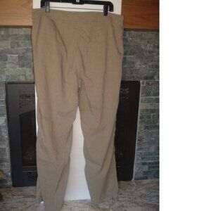 Eileen Fisher Washable Linen Wide Leg Pants Trousers Women’s 16 Cocoa color